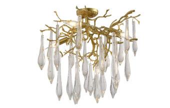 Люстра на штанге Crystal Lux REINA PL5 D600 GOLD PEARL