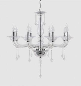 Подвесная люстра Crystal Lux MONICA SP8 CHROME/TRANSPARENT