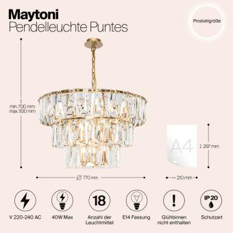 Каскадная люстра Maytoni MOD043PL-18G