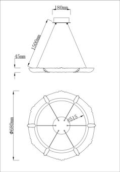 Подвесная люстра Fluorite FL1096-7PC