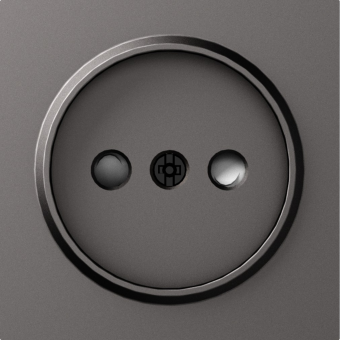 Накладка для розетки без заземления, со шторками 16A 250 В~, матовый титан, серия A07