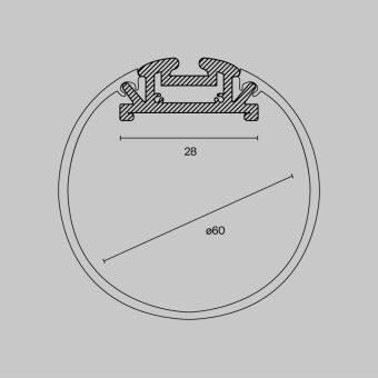 Профиль Maytoni Technical ALM-D60-S-2M