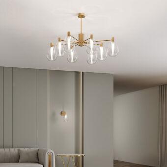 Люстра на штанге Eurosvet 60175/8 латунь