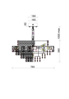 Подвесная люстра Fluorite FL1060-21P
