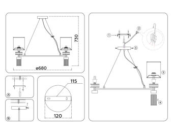 Подвесная люстра Ambrella Light LH71291