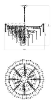Подвесная люстра Fluorite FL1092-18P