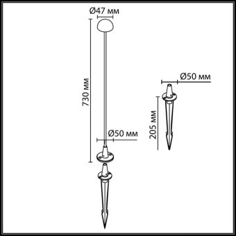 Садово-парковый светильник Odeon Light 7122/4GLA