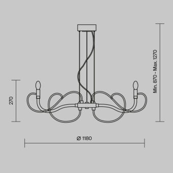 Подвесная люстра Maytoni MOD051PL-09TR