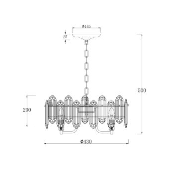 Подвесная люстра Escada 2111/6S Gold
