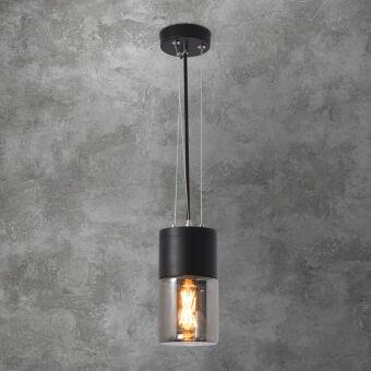 Подвесной уличный светильник Elektrostandard Roil (35125/H) чёрный/дымчатый плафон