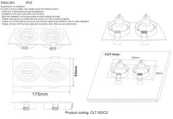 Встраиваемый светильник Crystal Lux CLT 002C2 WH