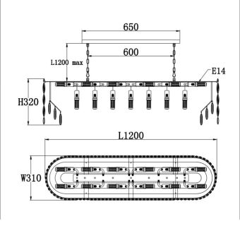 Подвесная люстра Fluorite FL1062-21P