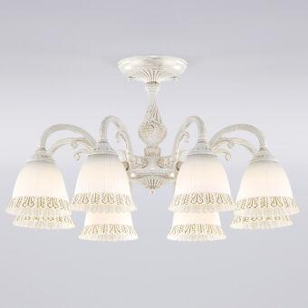 Люстра на штанге Eurosvet 60107/8 белый с золотом