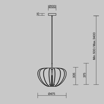 Подвесной светильник Maytoni MOD398PL-01BR