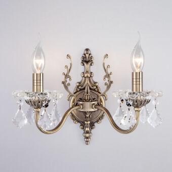 Бра Eurosvet 3281/2 античная бронза/прозрачный хрусталь Strotsk