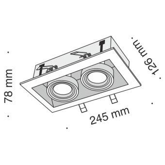 Встраиваемый светильник Maytoni Technical DL008-2-02-S