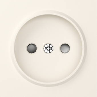 Накладка для розетки без заземления, со шторками 16A 250 В~, матовый кремовый, серия A07