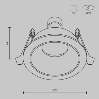 Влагозащищенный светильник Maytoni Technical DL126-GU10-B