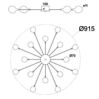 Накладная люстра Escada 2109/1 Chrome