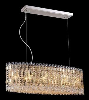 Подвесная люстра Crystal Lux LIRICA SP10 L900 CHROME/GOLD-TRANSPARENT