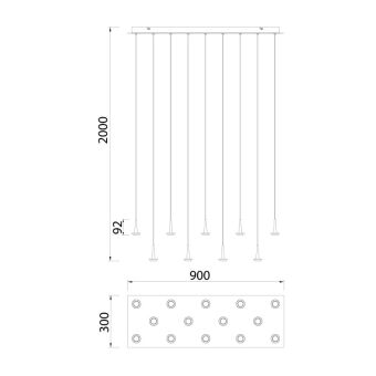 Каскадная люстра Mantra 8936+14PL