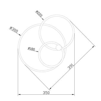 Накладная люстра Escada 10213/2LED BL Chrome