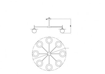 Люстра на штанге Freya FR5202PL-08BS