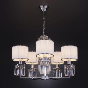 Подвесная люстра Eurosvet 10099/5 хром/прозрачный хрусталь Strotskis (новый