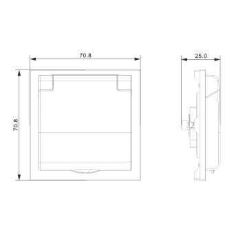 Накладка для розетки без заземления, с крышкой, 16A 250 В~, слоновая кость, серия S08