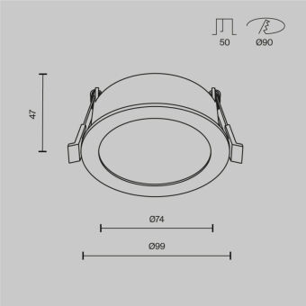 Влагозащищенный светильник Maytoni Technical DL130-GX53-MG