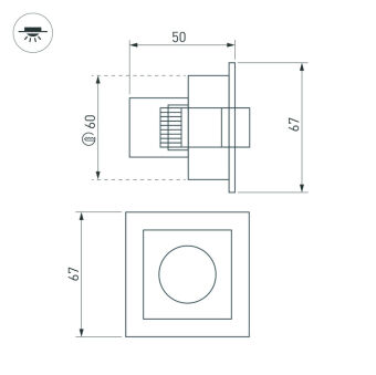 Встраиваемый светильник Arlight 037206