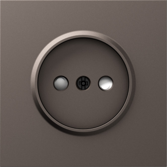 Накладка для розетки без заземления, со шторками 16A 250 В~, мокко, серия S08