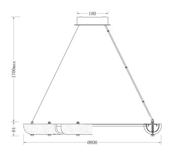 Подвесная люстра Fluorite FL1179-8P