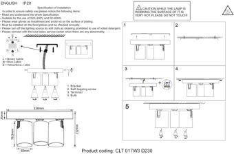 Спот Crystal Lux CLT 017W3 D230 WH