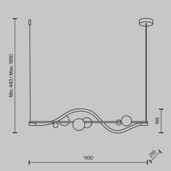 Линейный светильник Maytoni MOD289PL-L13BS3K