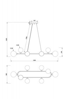 Подвесная люстра Freya FR5222PL-08B