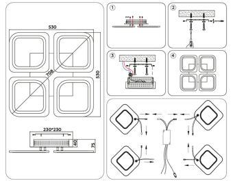 Накладная люстра Ambrella Light FA4375