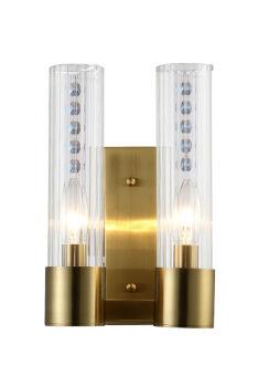 Бра Crystal Lux OTONO AP2 BRASS/TRANSPARENTE