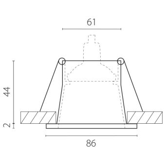 Встраиваемый светильник Lightstar 010057