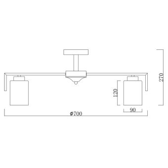 Люстра на штанге Escada 1142/7P Gold