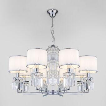 Подвесная люстра Eurosvet 10099/8 хром/хрусталь