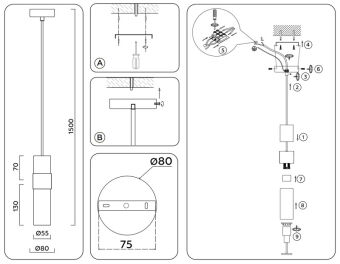 Подвесной светильник Ambrella Light LH55111