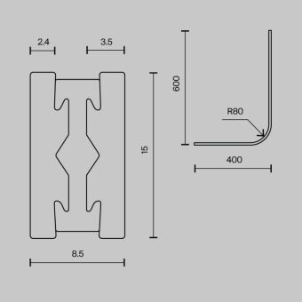 Коннектор Maytoni Technical TRX154-RC80-B