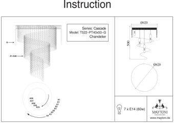 Накладная люстра Maytoni DIA522-CL-07-G