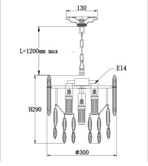 Подвесная люстра Fluorite FL1064-5P