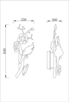 Бра Fluorite FL1099-3WR