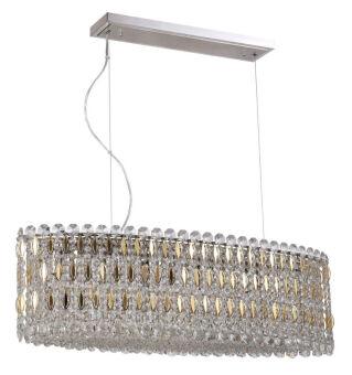 Подвесная люстра Crystal Lux LIRICA SP10 L900 CHROME/GOLD-TRANSPARENT