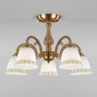 Люстра на штанге Eurosvet 60107/5 античная бронза