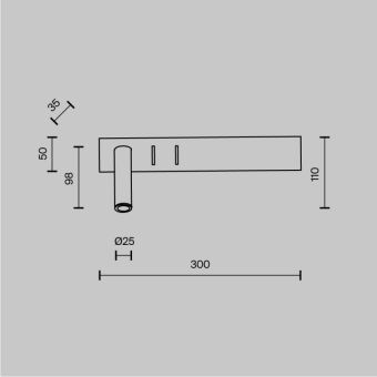 Бра Maytoni Technical C031WL-L8B3K