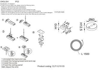 Подвесной комплект Crystal Lux CLT 0.210 03 WH